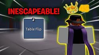 BEST AND PROPER WAY TO USE  INESCAPEABLE TABLEFLIP!  | The Strongest Battlegrounds ROBLOX