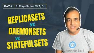 Kubernetes ReplicaSets, DaemonSets & StatefulSets Explained | Auto-Scaling & Self-Healing Pods!