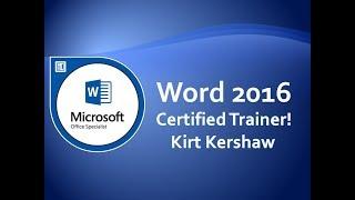 Microsoft Word 2016: Advanced Automate Form