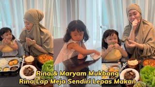 Maryam & Rina Mukbang Bersama, Rina Lap Meja Sendiri Lepas Makan
