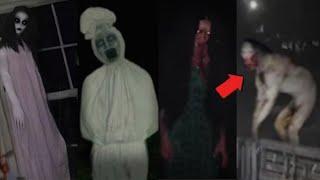 7 PENAMPAKAN TERSERAM KUNTILANAK POCONG DIJALAN DAN SOSOK ANEH MENGERIKAN | HANTU SERAM DAN TERJELAS