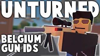 ALL BELGIUM GUN IDS! (Unturned Guide)