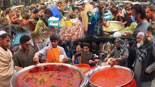 Amazing street food of Afghanistan in Ramazan | Rush on Channa | Achar | Chatni chat | Iftar food