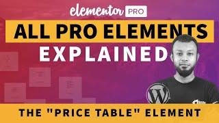 Price Table Widget Tutorial | Elementor Pro Tutorial