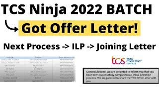TCS Ninja 2022 Got Offer Letter | Next Process | What is ILP | ILP to Joining Letter Journey #TCS