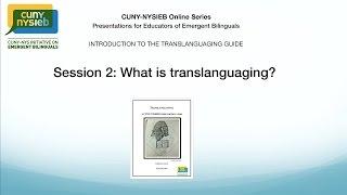 Session 2: What is translanguaging?