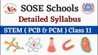 STEM ( Class 11 ) PCB & PCM | Detailed Syllabus | SOSE entrance