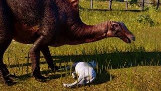 Carnivorous Ouranosaurus Hunts & Eats the Goat! -  Camp Cretaceous DLC - JWE2