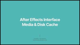 After Effects Media & Disk Cache