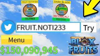 This New *SECRET* CODE Gives FREE FRUIT NOTIFIER in BLOX FRUITS!