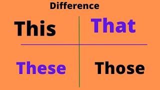 How to learn Difference Between This, That, These and Those With Sunil English Classes