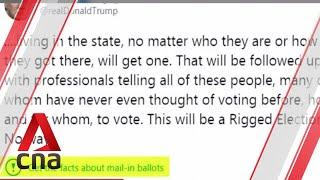 Twitter adds fact-checking links to Trump's false tweets about mail-in ballots