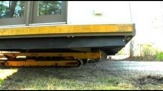 Using Trans Lift for Big Trailer Tight Turn with  Modular Home ( i-House II) 30 US tons 66 FT long