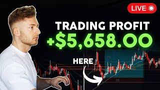 LIVE CRYPTO TRADING - How To Profit $5,658 Risking $500 | 10x Strategy