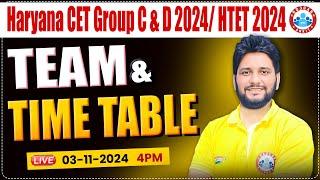 HSSC CET 2024 | HTET & Haryana Group C & D Team & Classes Time Table | RWA State Exams