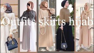 Skirt hijab outfits | hijab style winter 2024| skirts ideas for hijab | simple & basic hijab winter