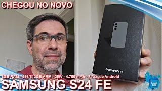 Chegou o NOVO Samsung Galaxy S24 FE - Unboxing e Primeiras Impressões - 8GB RAM | 256/512GB Arm