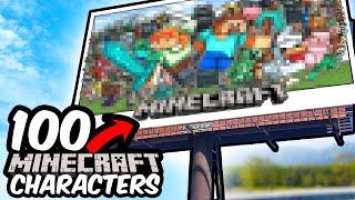 Drawing 100 MINECRAFT Characters on a BILLBOARD?