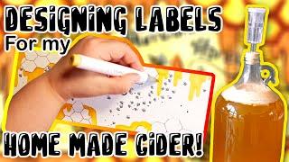 Designing LABELS for My Homebrew CIDER! with Ohuhu Markers & Coloured Pencils