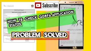 Gdrfa Application Status Check Online