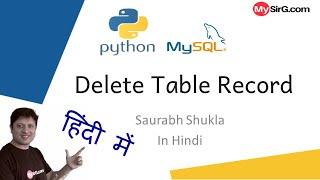 #8 Python-MySQL | Delete Record from Table