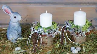 Composition with a candle for Easter / DIY Easter decoration / Buket7ruTV