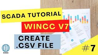 Scripting example to create .csv file with cyclic data export - HMI / SCADA  WinCC V7 Tutorial - #7