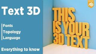 Blender 3D Tutorial - How to Create Your 3D Text (FOR BEGINNERS)