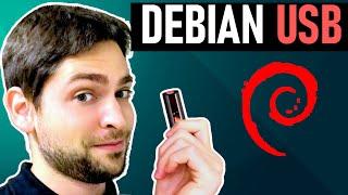 Linux Tips - Install Full Debian Bookworm on a USB Drive (2023)