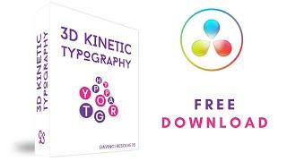 Free Kinetic Typography Pack - DaVinci Resolve - Sashank Gl 