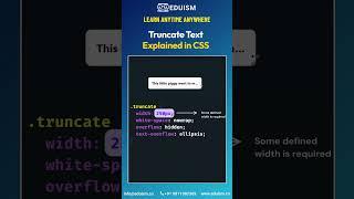 Truncate Text Explained in CSS!#css #programminglanguage #websitedevelopment #datascience