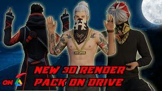 FREE FIRE 3D RENDER PACK | NEW FF 3D RENDER PACK | PACK ON GOOGLE DRIVE |