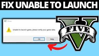 How To Fix "Unable To Launch Game Please Verify Game Data Error" GTA V Epic Games