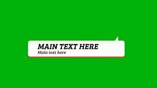 TEXT SPEECH BUBBLE ANIMATION FREE STOCK GREEN SCREEN