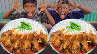 Spicy Mutton Nalli with Rice Eating Challenge || Eating Competition