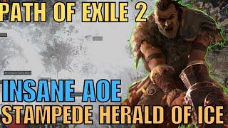 Stampede Titan Herald of Ice Max AOE Easy T15+ Maps Path of Exile 2