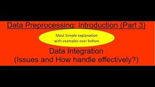 6. Data Integration: Various issues on data integration