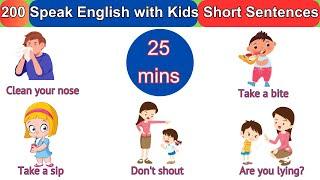 200 Short Sentences For Kids | English Vocabulary | Spoken English  | #kidslearning #learnenglish