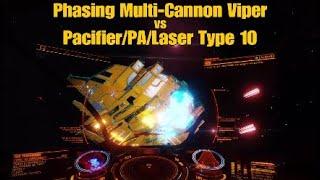 Elite Dangerous PvP | Phasing Multi-Cannon  Viper Mk3 vs Type 10 | David vs Goliath