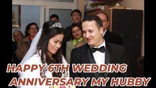 BUHAY ROMANIA: HAPPY 6TH WEDDING  ANNIVERSARY MY LOVE | WATCHING OUR WEDDING PHOTOS