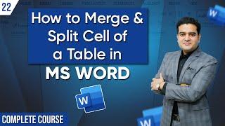 How to Merge and split cells in MS Word Tables | Merging And Splitting Table Cells In Microsoft Word