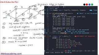 [7.5] Dijkstra Shortest Path Algorithm in Python