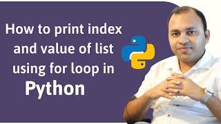 How to print index and value of list using for loop in python