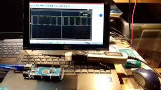 Демонстрация ШИМ сигнала от Arduino с помощью осцилографа Hantek