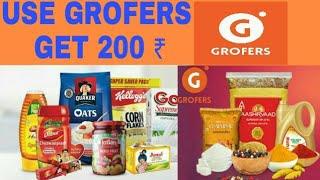 how to use Grofer ! app ! online shop ! GET 200 off !