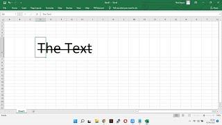 How to strikethrough text in excel