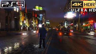 GTA 5 Remastered (PS5) 4K 60FPS HDR Gameplay Ray Tracing (Rainy Night)