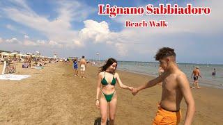 Lignano Sabbiadoro  Summer Beach Walk 2024