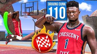 ZION WILLIAMSON BUILD + 110 DUNK RATING is GAME-CHANGING (NBA 2K24)