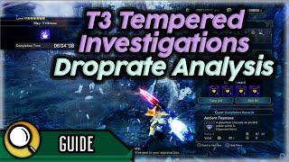 Endgame Deco Farming #3 - T3 Tempered Investigation Droprate Analysis | MHW Iceborne